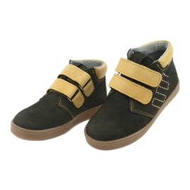 Nahkasaappaat tarranauhalla Mazurek 1341 musta monivärinen keltainen 3