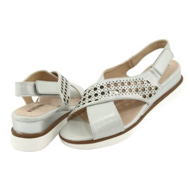 M.Daszyński Hopeiset sandaalit kiilassa Daszyński 1838 harmaa 4 M.Daszyński Hopeiset sandaalit kiilassa Daszyński 1838 harmaa 4