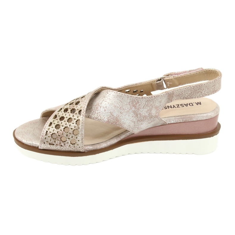 M.Daszyński Metalliset vaaleanpunaiset sandaalit Daszyński 1838 vaaleanpunainen harmaa 2