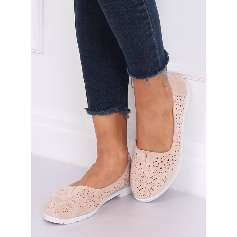 Beige avoimet ballerinat ZA02P Beige 2