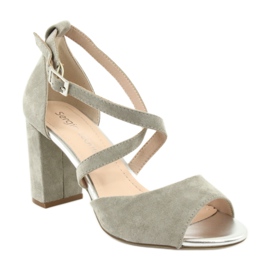 Harmaat gladiaattorisandaalit Sergio Leone SK865 2