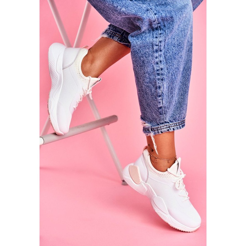 BUGO Naisten urheilukengät vaaleanpunainen ja valkoinen Fellen 1