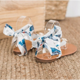 SHELOVET Sidotut sandaalit ananaksella valkoinen monivärinen 1