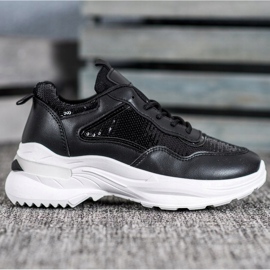 SHELOVET Muodikkaat lenkkarit paljeteilla musta 1