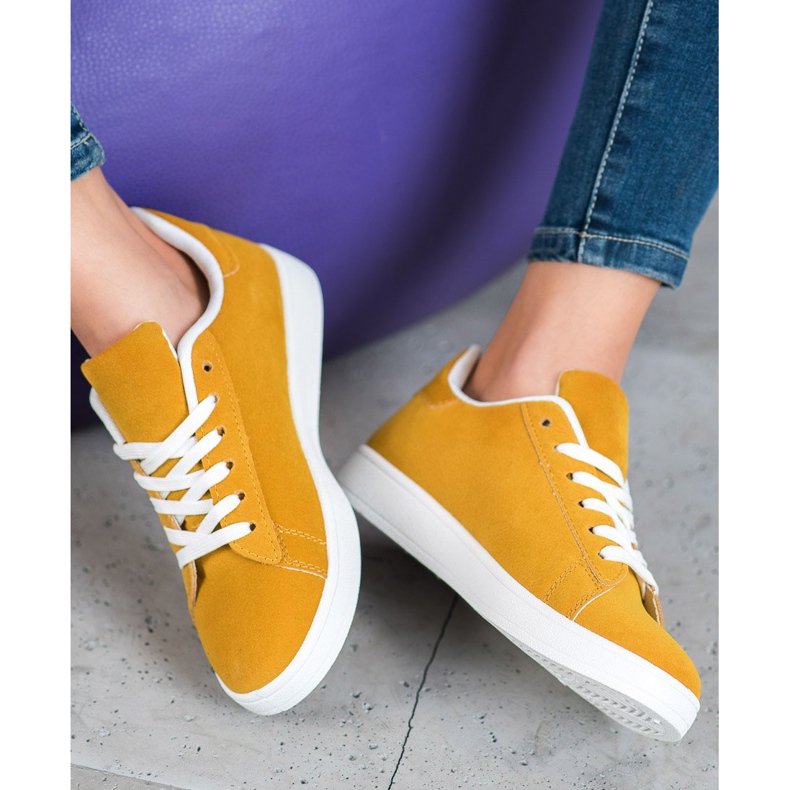 SHELOVET Mukavat Eco-nahkakengät keltainen 2