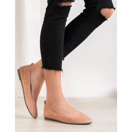 SHELOVET Avoimet ballerinat vaaleanpunainen 1