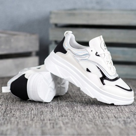 SHELOVET Muodikkaat valkoiset lenkkarit valkoinen musta 1