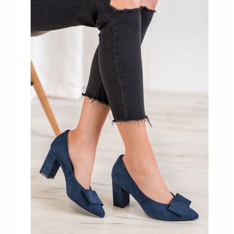 W. Potocki Glitter -pumput jousella sininen 1