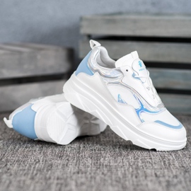 SHELOVET Muodikkaat valkoiset lenkkarit valkoinen sininen 1