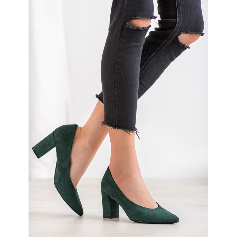 W. Potocki Glitterillä varustetut pumput vihreä 1