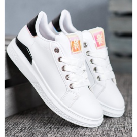 SHELOVET Urheilukengät eko -nahkaa valkoinen musta 1