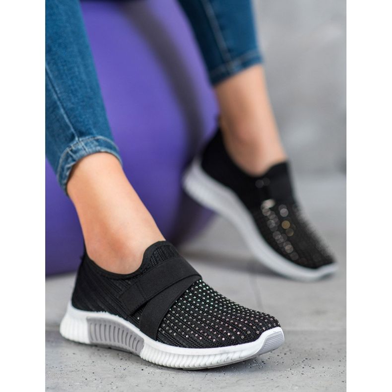 SHELOVET Mustat sliponit kristalleilla 1