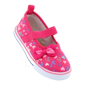 Ballerinat rusetti Atletico nahka insertti valkoinen violetti vaaleanpunainen 1