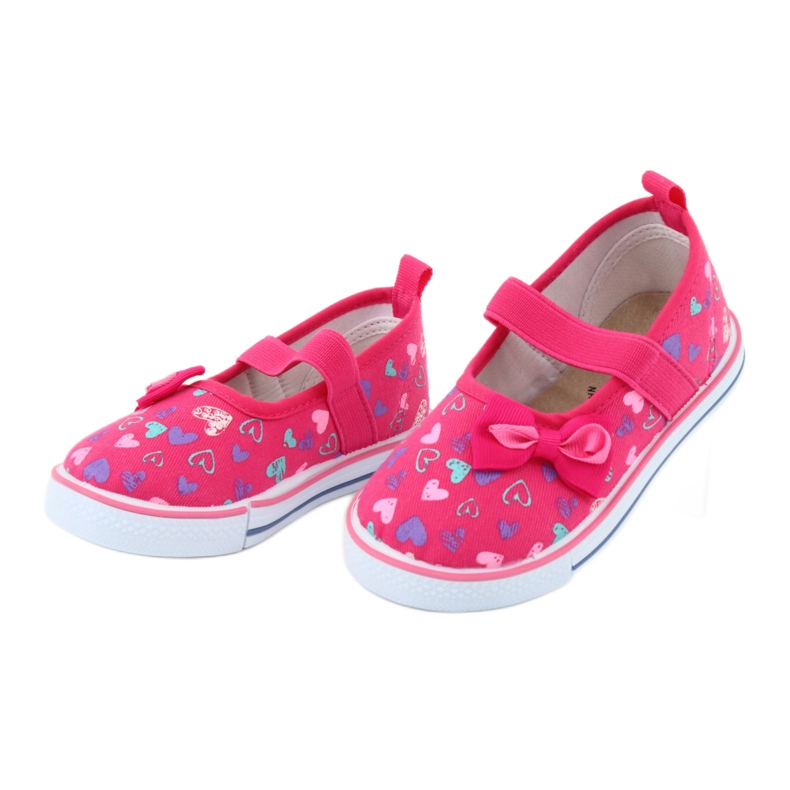 Ballerinat rusetti Atletico nahka insertti valkoinen violetti vaaleanpunainen 3