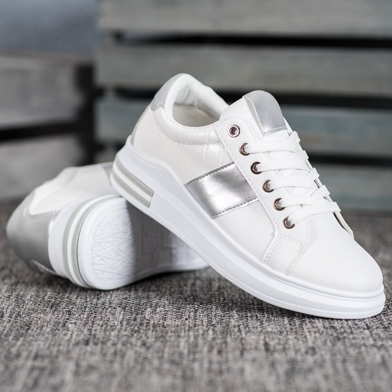 SHELOVET Nauhalliset urheilukengät valkoinen 2