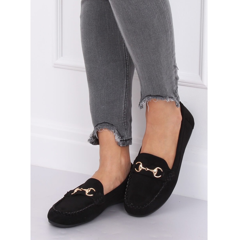 Mustat mokkanahkakengät 77-192 Musta 1