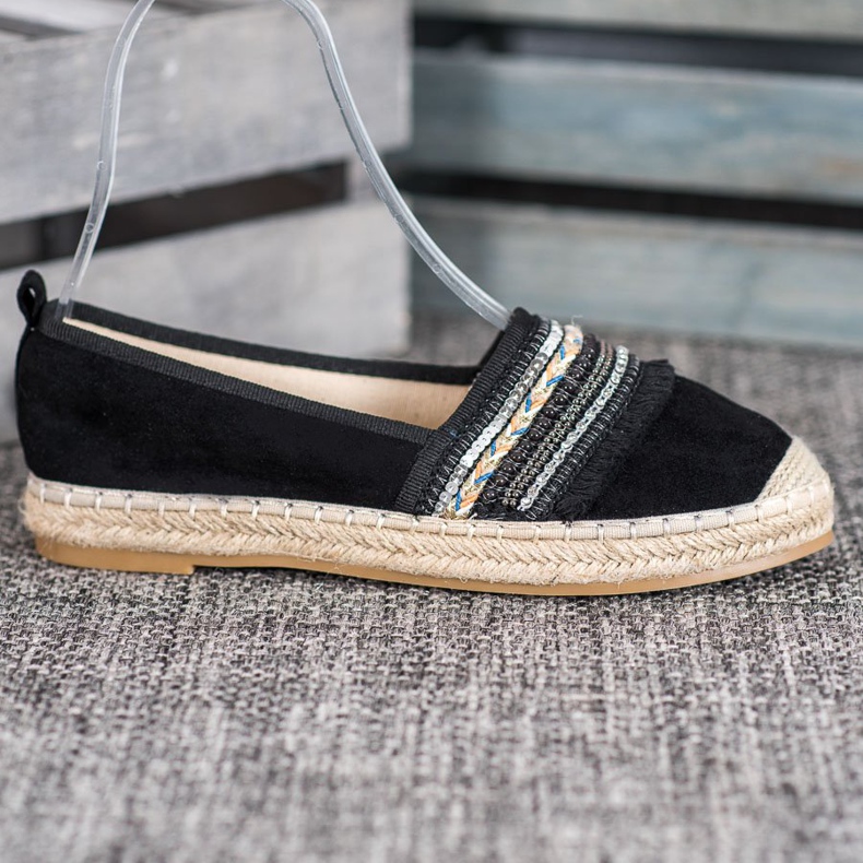 RTX WALK Mukavat espadrillit koristeilla musta 1
