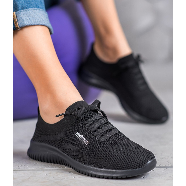 SHELOVET Sidotut tekstiilikengät musta 1