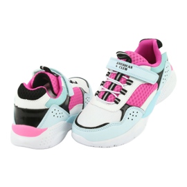 Muodikkaat American Club ES07 -urheilukengät valkoinen sininen vaaleanpunainen 4