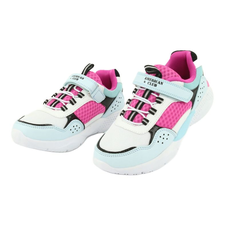 Muodikkaat American Club ES07 -urheilukengät valkoinen sininen vaaleanpunainen 3