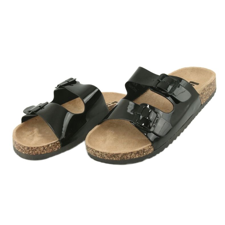 Lakatut anatomiset mustat Lee Cooper 1043 -tossut 2