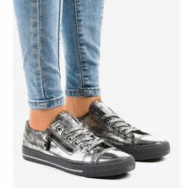 Harmaat kiiltävät lenkkarit TL-64 1