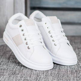 Weide Urheilukengät, joissa on beigenväriset lisäosat valkoinen 1