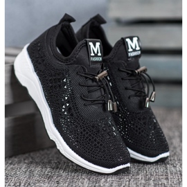 SUPER COOL Sidotut kengät kristalleilla musta 2