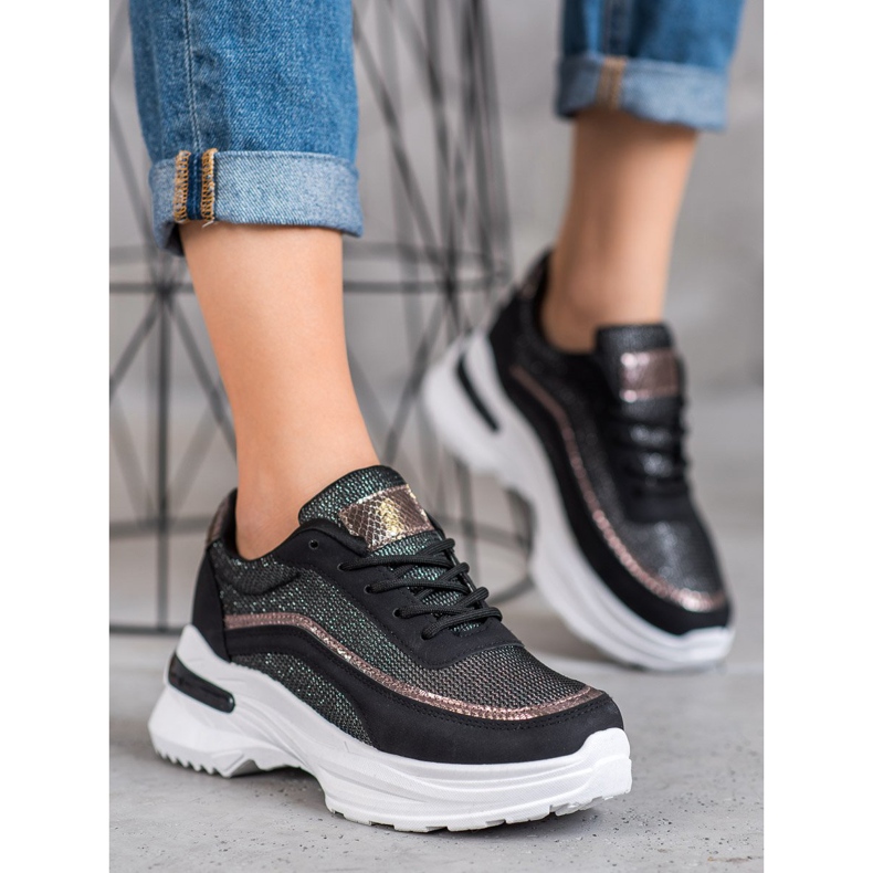 SHELOVET Muodikkaat urheilukengät musta 1