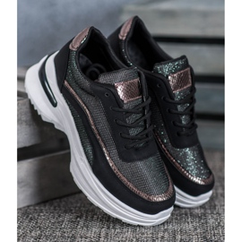 SHELOVET Muodikkaat urheilukengät musta 2