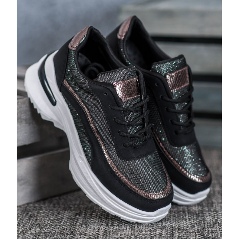 SHELOVET Muodikkaat urheilukengät musta 2