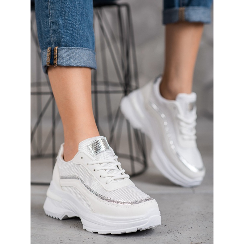 SHELOVET Muodikkaat urheilukengät valkoinen keltainen 1