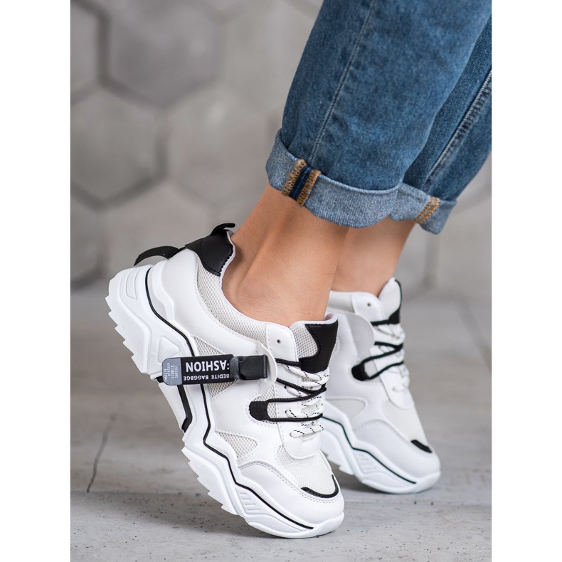 SHELOVET Naisten muoti lenkkarit valkoinen musta 2