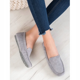 Klassinen nahka VINCEZA Moxins harmaa 2