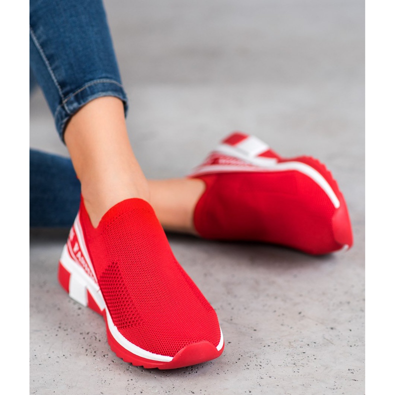 SHELOVET Avoin Slipony -muoti valkoinen punainen 1