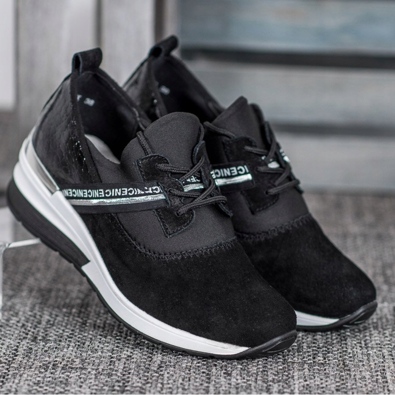 Filippo Nahkaiset lenkkarit Nice musta 1