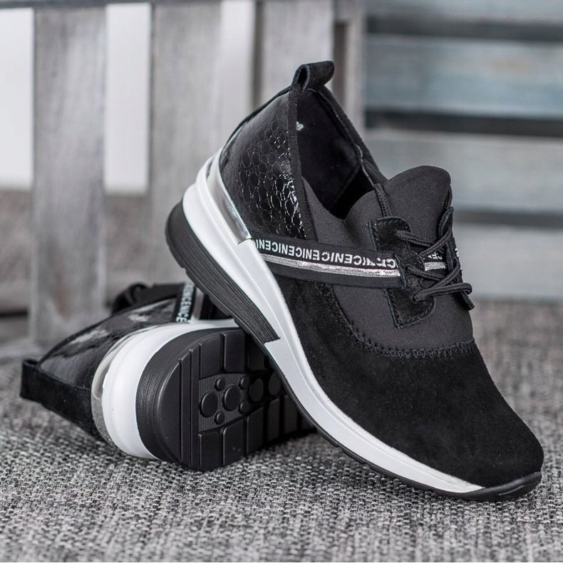 Filippo Nahkaiset lenkkarit Nice musta 2