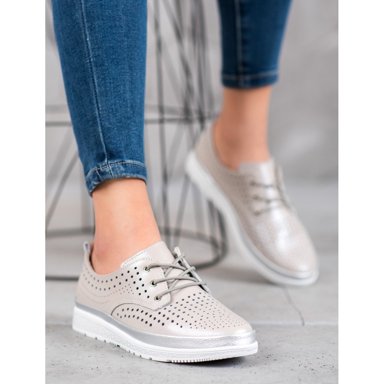 Filippo Avoimet nahkakengät ruskea harmaa 2