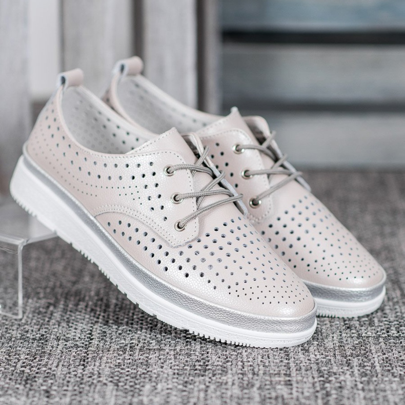 Filippo Avoimet nahkakengät ruskea harmaa 1