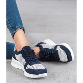 Filippo Nahkakengät, joissa on holo -vaikutus valkoinen laivastonsininen harmaa 1