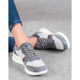 Filippo Nahkakengät, joissa on holo -vaikutus valkoinen harmaa 1