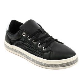 Mustat lenkkarit, jotka on koristeltu zirkonilla 1153-Y harmaa 1