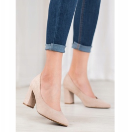 W. Potocki Glitterillä varustetut pumput beige kultainen 2