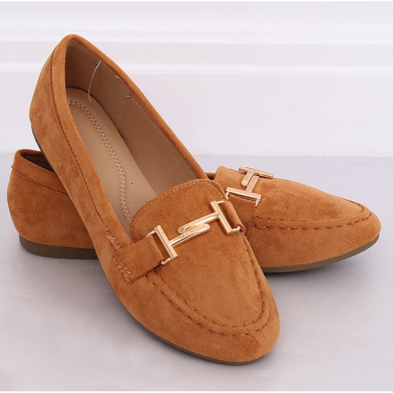 Naisten loafers kameli 99-13A Camel ruskea 2