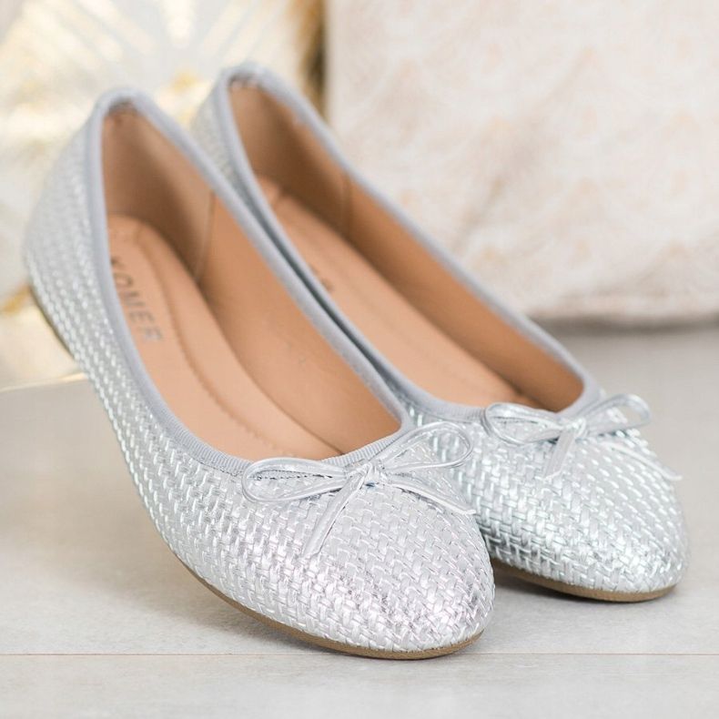 SHELOVET Punotut hopea -ballerinat 2