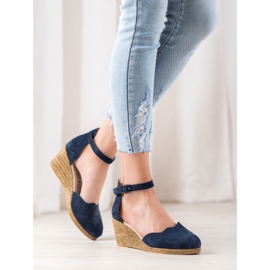 Filippo Nahkaiset kiilakengät laivastonsininen sininen 1