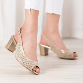 Goodin Avoimet korkokengät keltainen 2