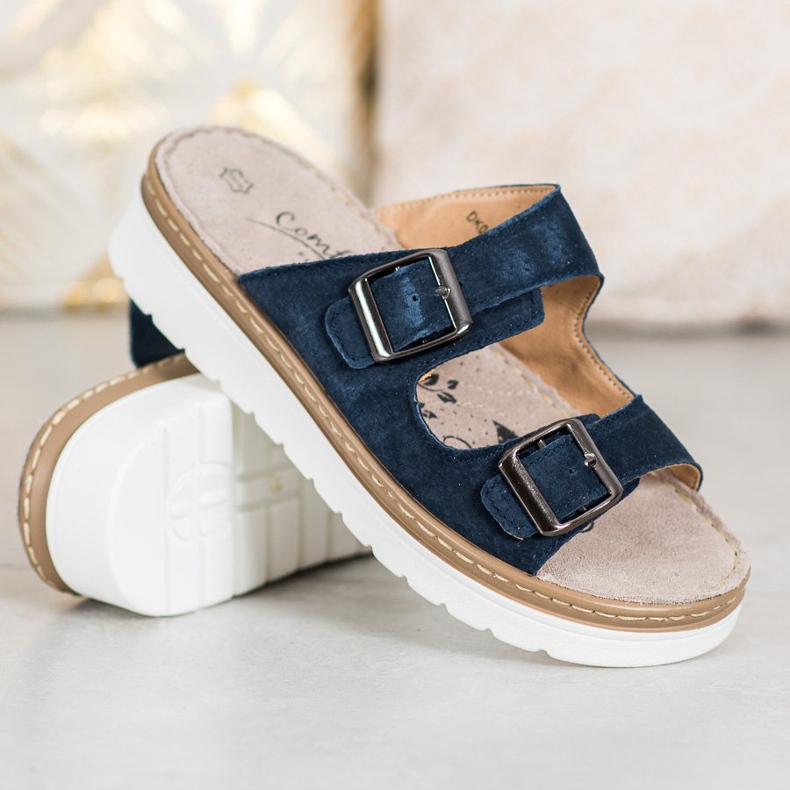 Filippo Mukavat nahkatossut sininen 1