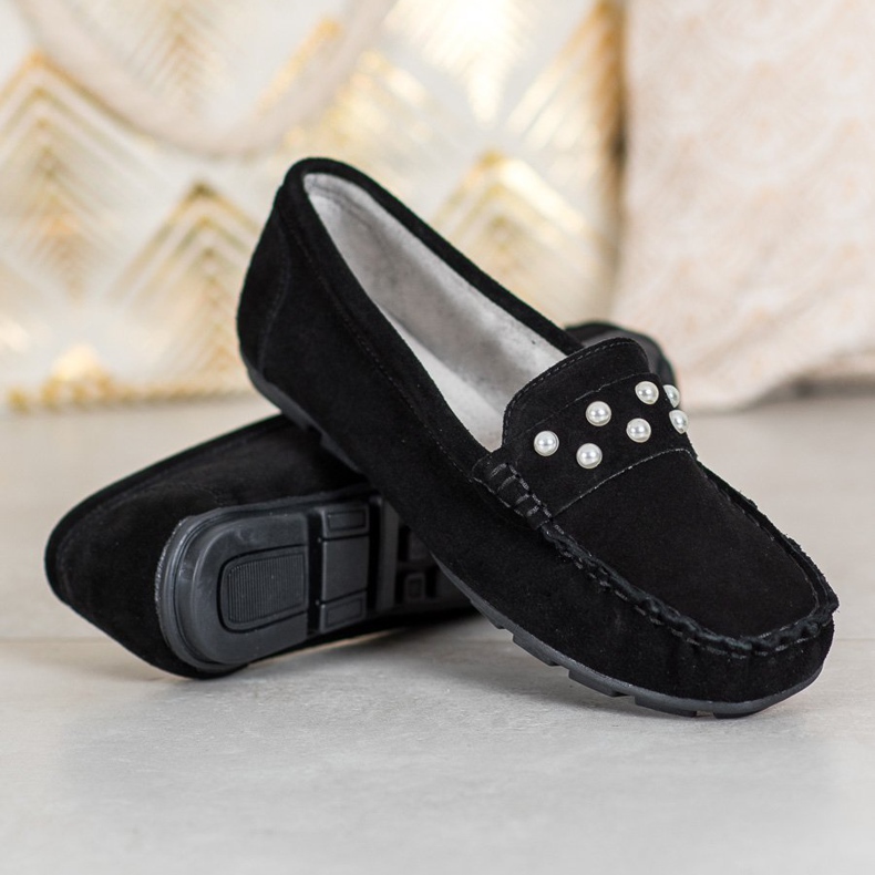 Filippo Nahka Loafers helmillä musta 1