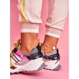 SEA LA91 naisten valkoiset urheilujalkineet valkoinen musta monivärinen keltainen 2